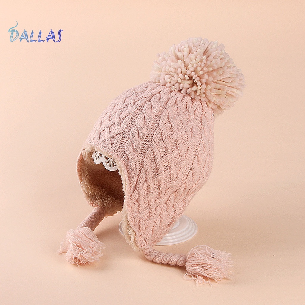 Mũ beanie Dệt Kim Siêu Mỏng Màu Trơn Độ Co Giãn Cao Giữ Ấm Tai Vào Mùa Đông Cho Bé Sơ Sinh