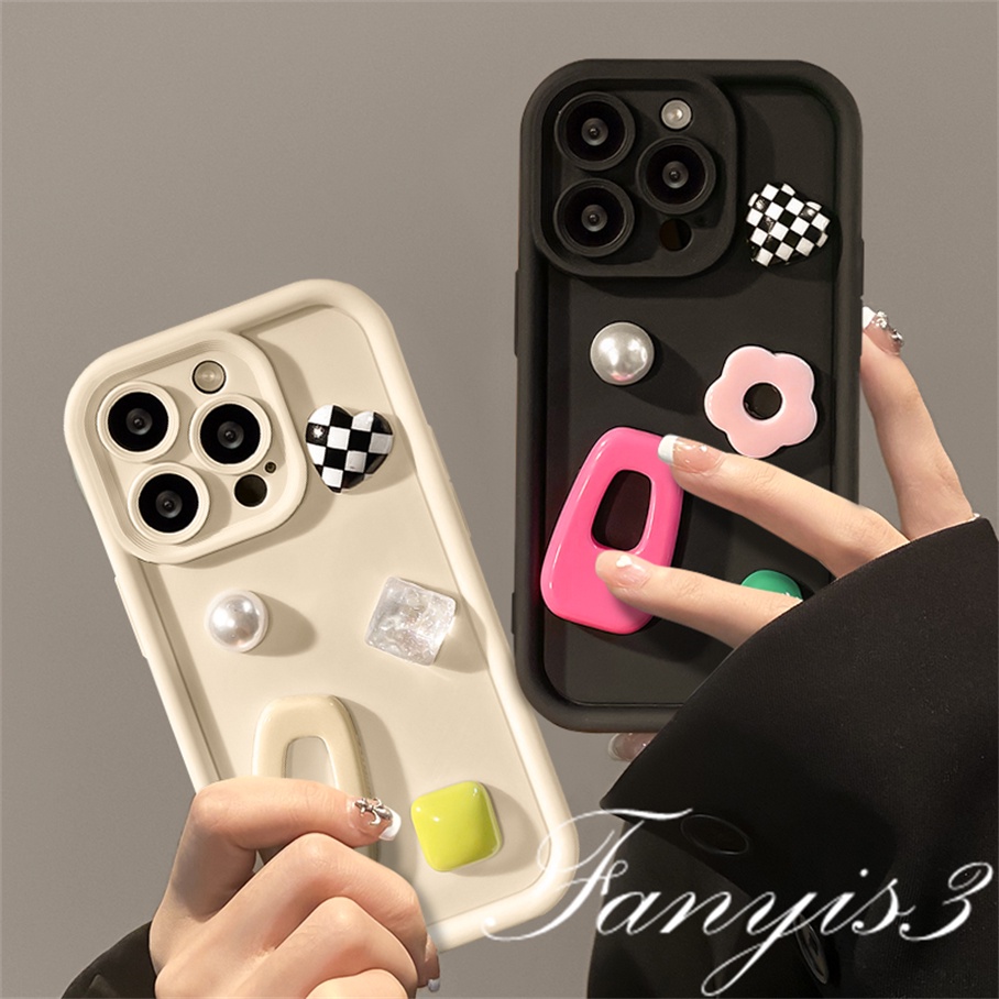Ôp Điện Thoại Silicon Dẻo Họa Tiết Kẹp Tóc Độc Đáo Cho iphone 15 14 13 12 11 pro max x xr xs max 8 7 6s plus se 2020 Ốp