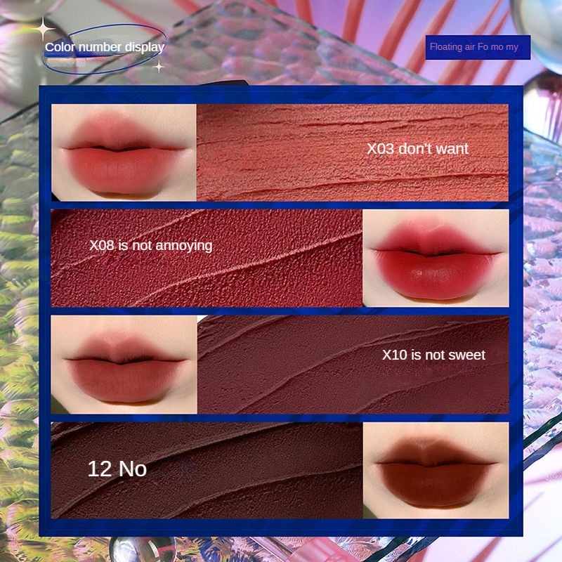 Fomomy Mustang nhung sương mù môi men nhung sương mù da bền môi men