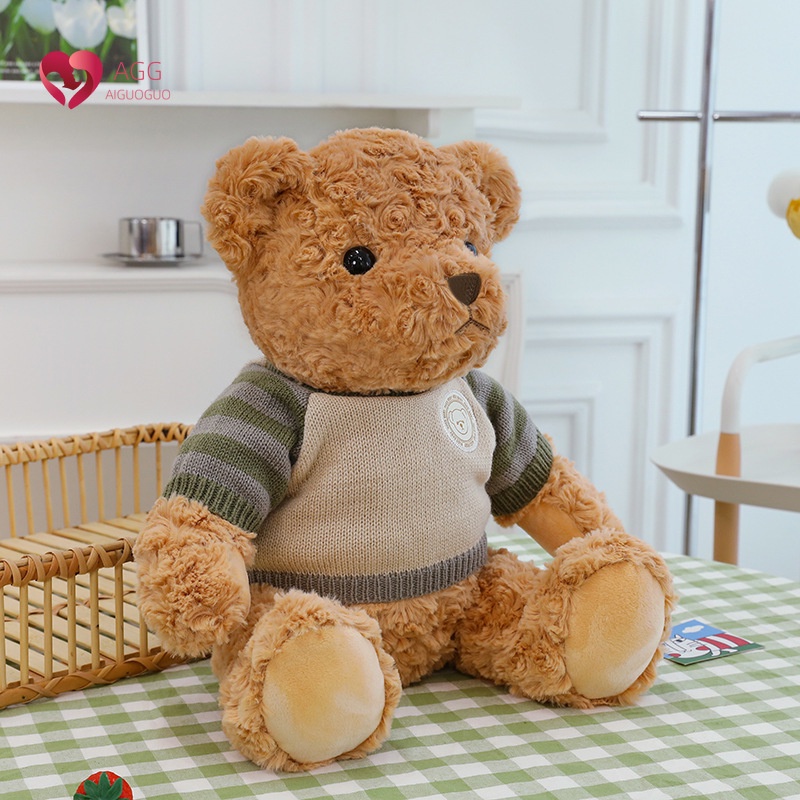Trẻ Em Búp Bê Gấu Bông Retro Áo Len Gấu Áo Búp Bê Sang Trọng Đồ Chơi Gấu Bông Búp Bê Tặng Búp Bê Gối Ngủ