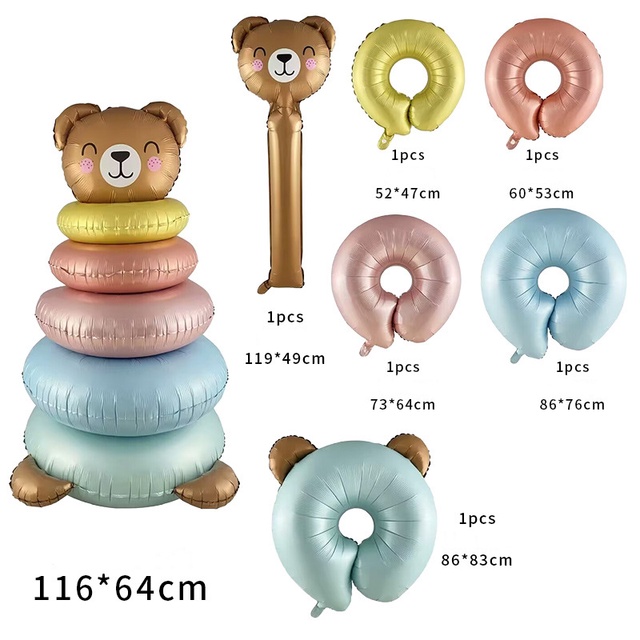 1 Bong Bóng Lá Nhôm Hình Cây Thông / Gấu / Bánh Kem Dùng Trang Trí Tiệc Giáng Sinh diy