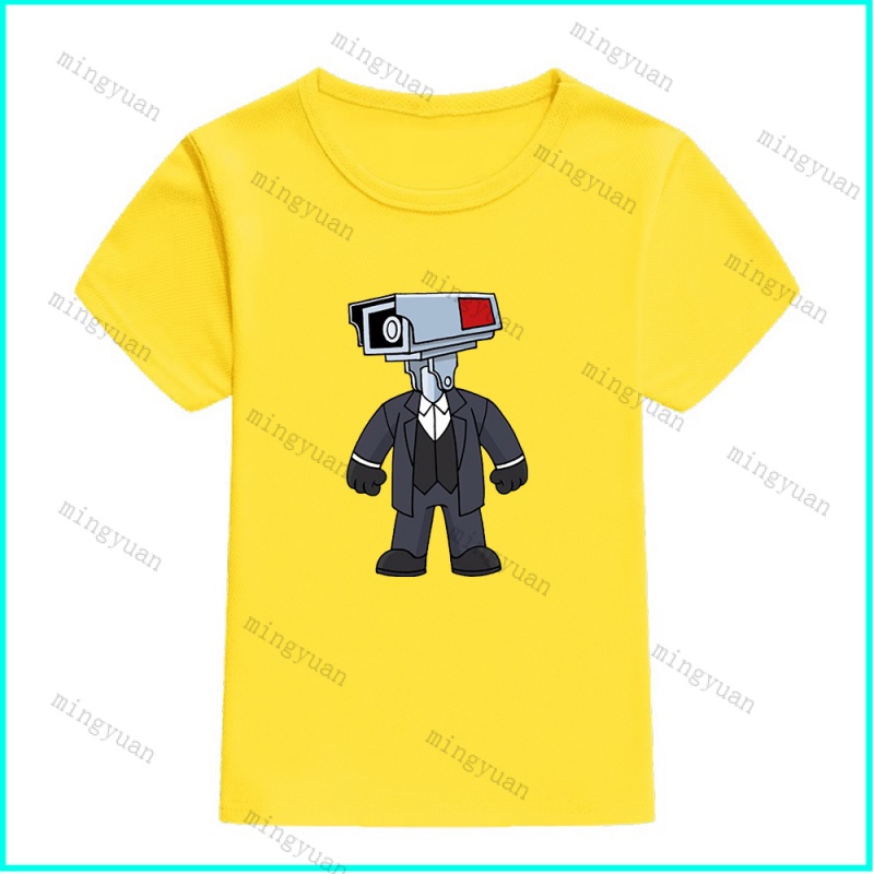Áo Thun Tay Ngắn Dáng Rộng In Hình Mingyuan Camera Man Skibidi Toilet Cho Thanh Thiếu Niên