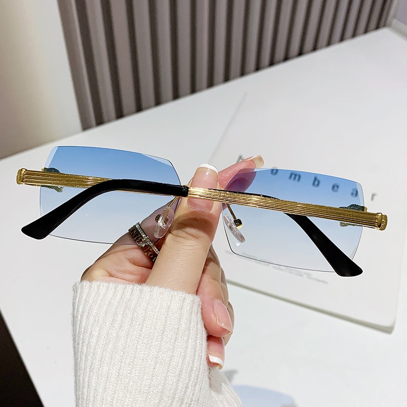 Mới Kính Mát Không Gọng Họa Tiết Da Báo Thời Trang Cho Nam Và Nữ