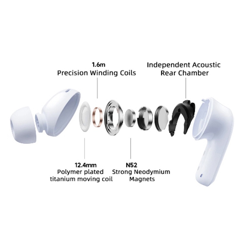 Tai Nghe Nhét Tai Không Dây bluetooth 5.3 tws 40h Giảm Tiếng Ồn Có mic xiaomi redmi buds 5 46db