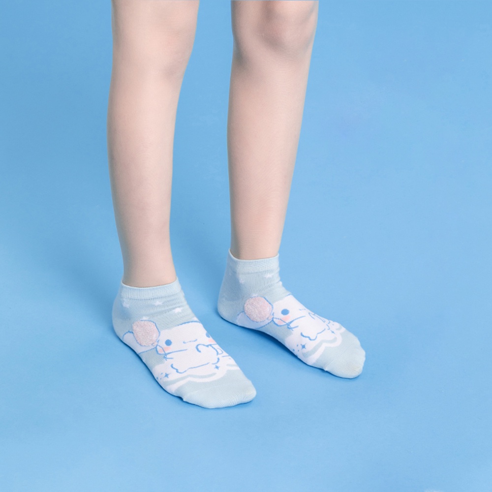 Sanrio Vớ cotton Cổ Thuyền In Họa Tiết Hoạt Hình Chó cinnamon / melody Dễ Thương Cho Bé Gái