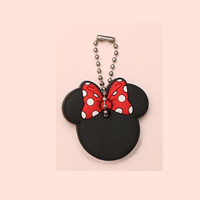 1 Túi Đựng Chìa Khóa Silicon Siêu Mỏng Hình mickey disney Thắt Nơ Cho Xe Hơi Ốp