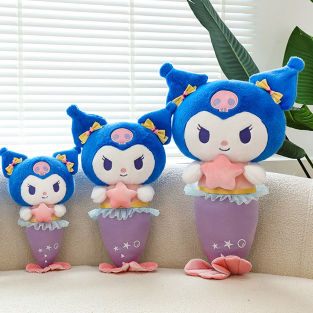 Búp Bê Nhồi Bông Hình Nàng Tiên Cá Hoạt Hình 28cm