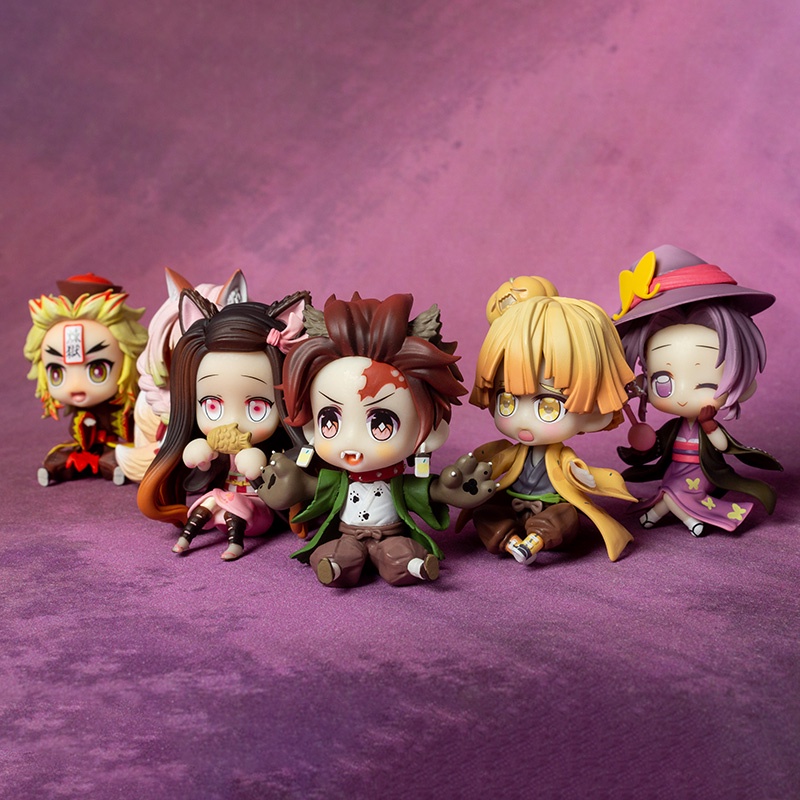 Đồ trang trí Nhân Vật kamado nezuko / kamado tanjirou q mini Bằng pvc