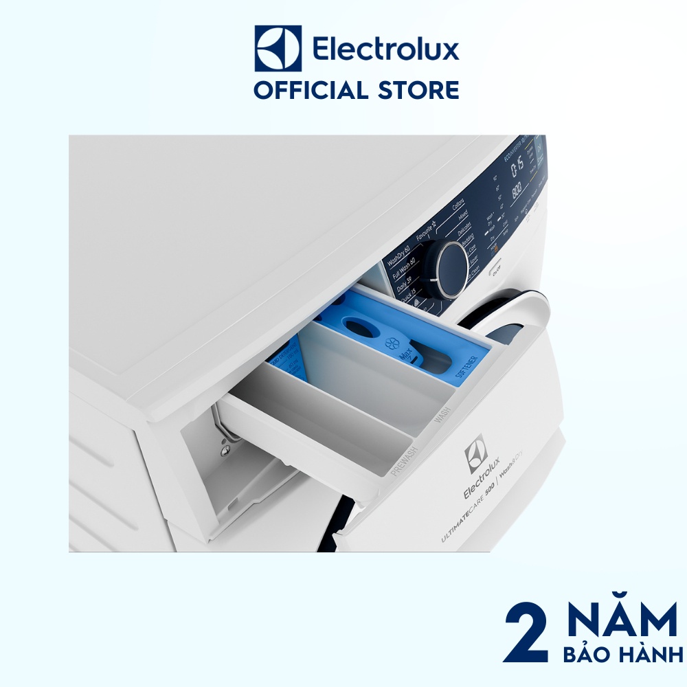 Máy giặt sấy Electrolux 10/7kg UltimateCare 500-EWW1024P5WB - Giặt sạch sâu, không cặn