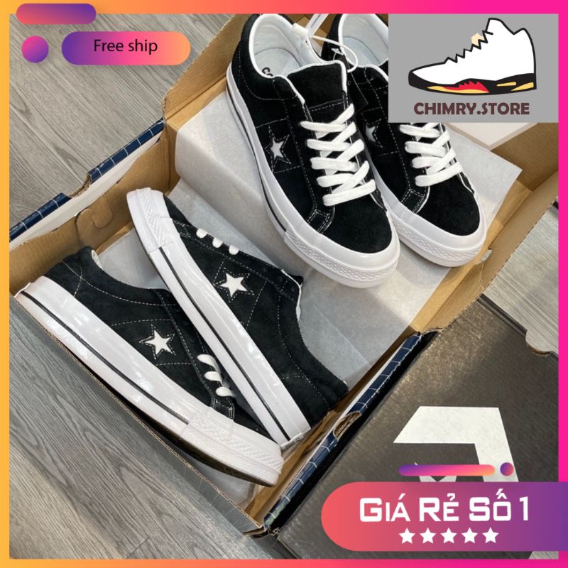 GIÀY CONVERS ONE STAR BLACK BASIC DA LỘN
