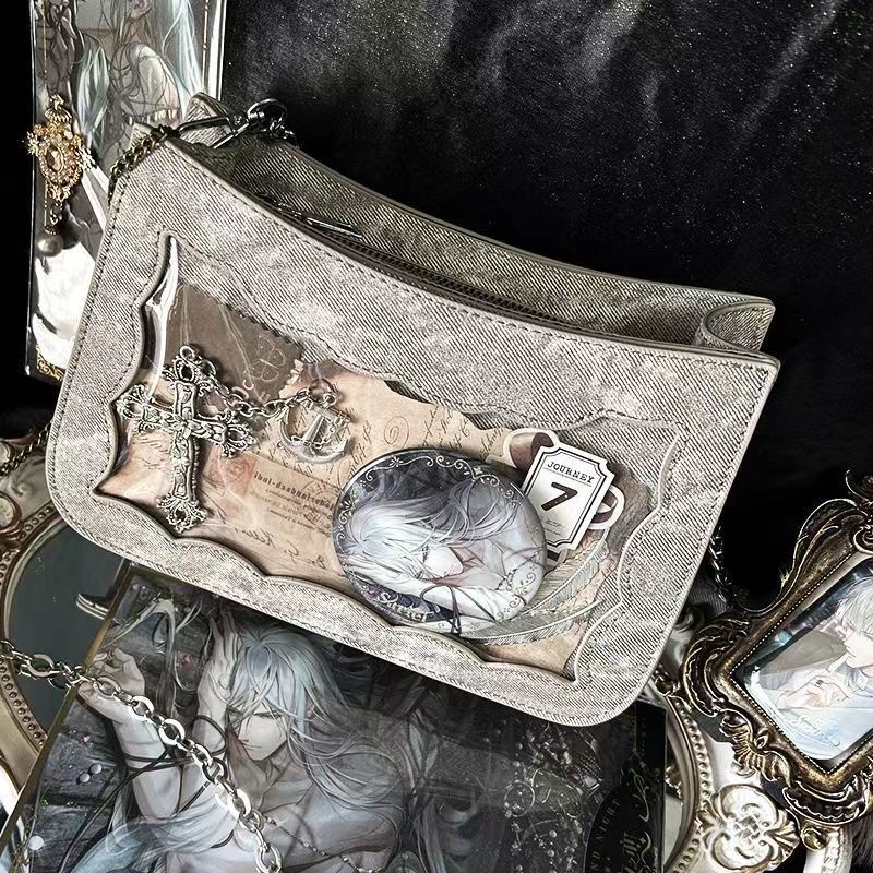 Túi Đeo Chéo Một Bên Vai Trong Suốt Phong Cách Nhật Bản Dễ Phối Đồ Hàng Ngày Giảm Đau Hàng Ngày Có Sẵn haobing boutiqu