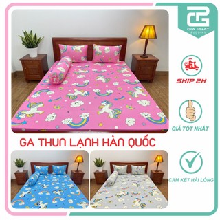 Bộ ga giường, Ga trải giường Thun Lạnh Hàn Quốc 4 món