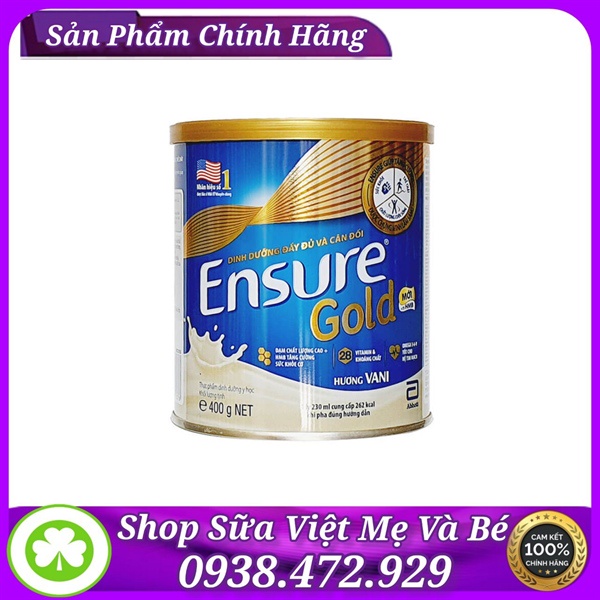 Abbot Ensure Gold HMB 400g  - DÀNH CHO NGƯỜI LỚN TUỐI - [Chính hãng]- [ Quét mã QR]- [Date mới]