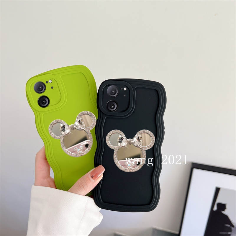 Ốp Điện Thoại Tpu Dẻo Gắn Gương Trang Điểm Đính Kim Cương Giả Hình Sóng Lớn Cho xiaomi13t xiaomi 13t pro 5g xiaomi13t pro 5g