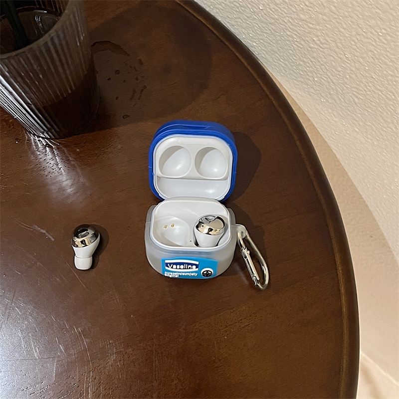 VASELINE Vỏ Bảo Vệ Hộp Sạc Tai Nghe bluetooth Không Dây samsung galaxy buds-2-Li Ô Liu-pro Bằng Silicon Mềm Họa Tiết Bình Nước 3d Dễ Thương