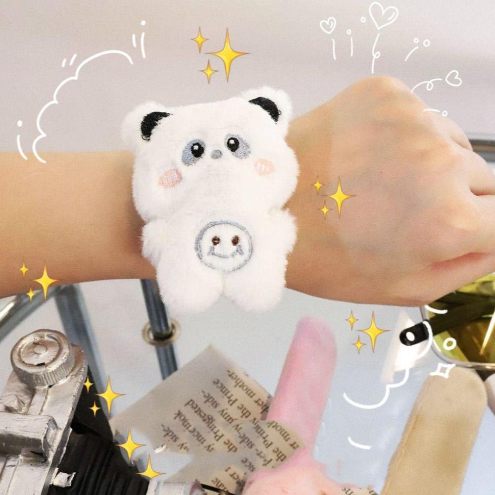 Mmluck Đồ Chơi Vòng Đeo Tay Hình Gấu Trúc / Ếch Nhồi Bông Mềm Mại Vui Nhộn Dành Cho Trẻ Em
