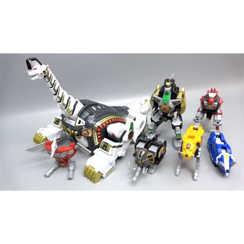 Mô hình đồ chơi siêu nhân khủng long minipla SMP Bandai.Smp. full set Megazord + Dragonzord + Titanus.