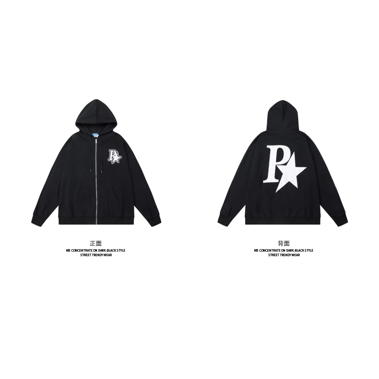 Áo hoodie Dáng Rộng Có Khóa Kéo Phong Cách Hàn Quốc Thời Trang unisex size m-8xl