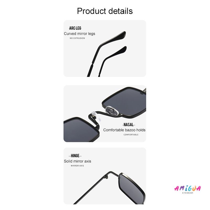 Kính Mát Gọng Vuông Phong Cách retro Thời Trang