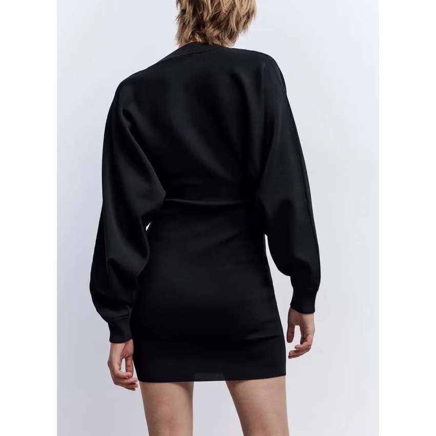 Zara Áo Khoác bomber Dệt Kim Phối Khoá Kéo Thời Trang Mùa Thu Cho Nữ 4938108