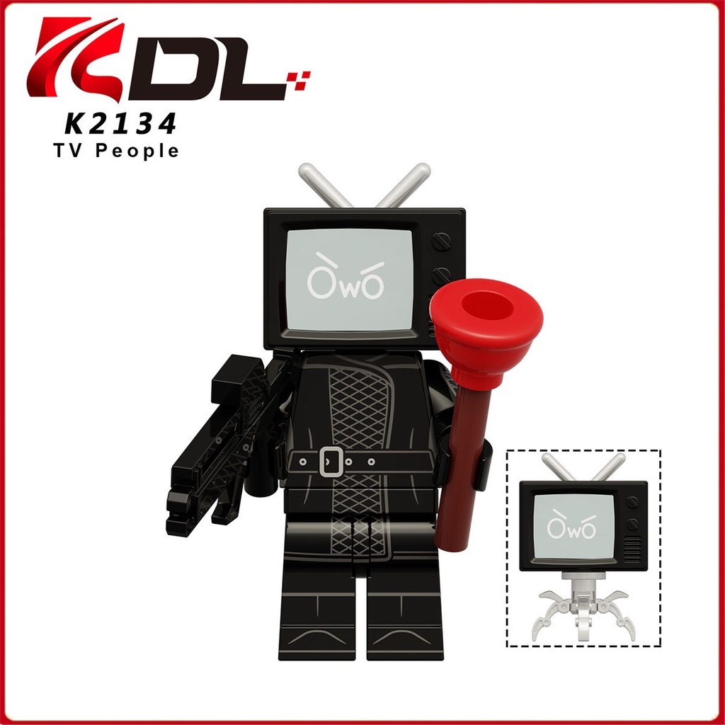 Đồ Chơi Lắp Ráp Mô Hình tv man Theo Dõi Người Đàn Ông Mini Giáo Dục Cho Bé