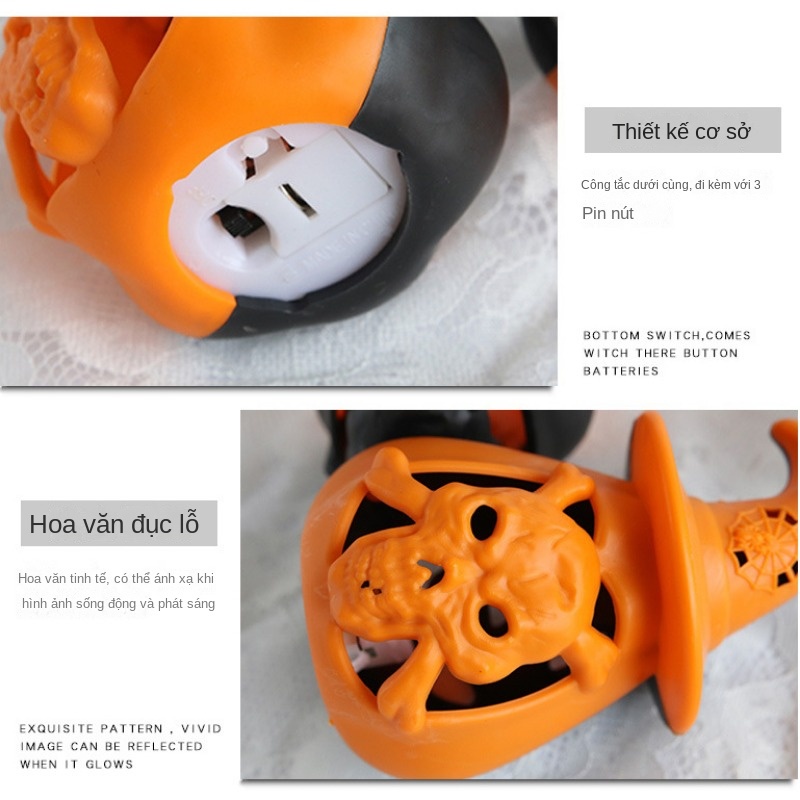 Đèn led Hình Bí Ngô Trang Trí halloween
