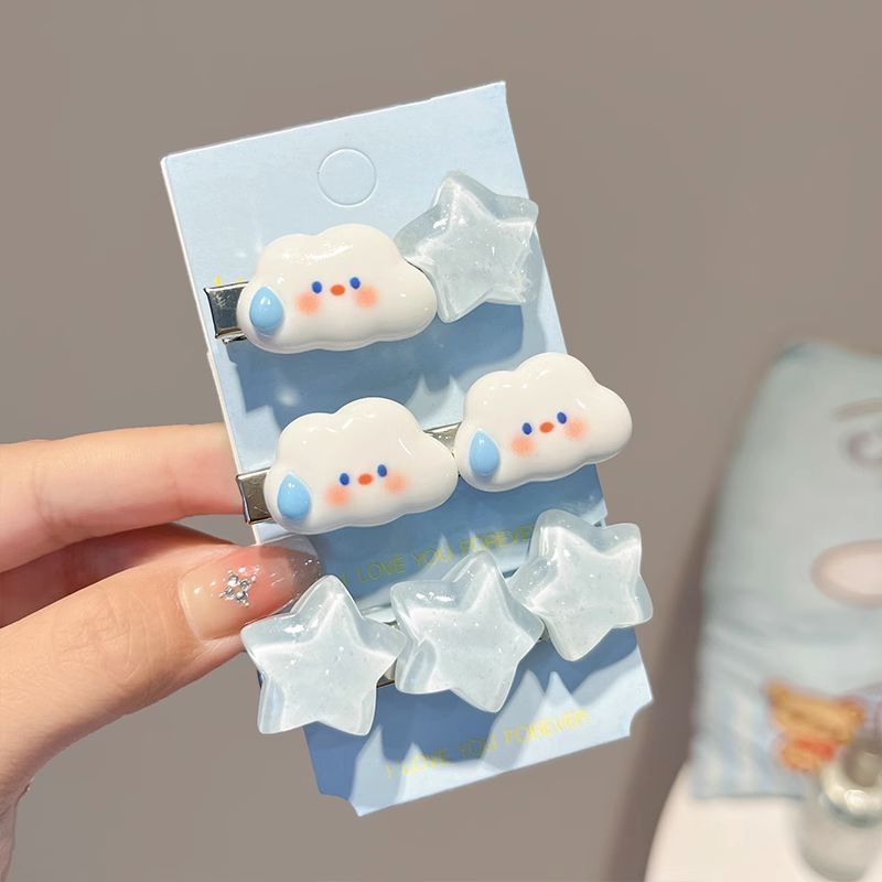 Kẹp Tóc Hình Đám Mây / Ngôi Sao / Đám Mây Dễ Thương Thời Trang Cho Nữ