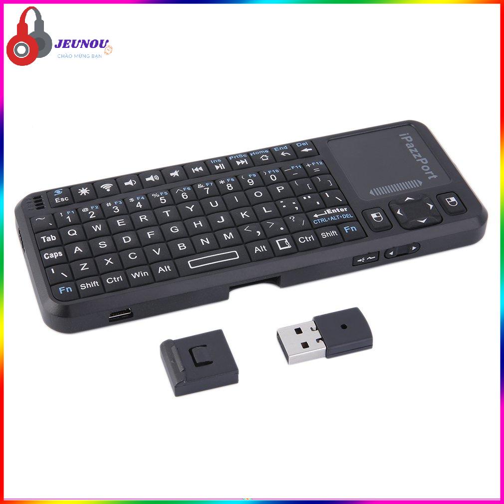 IPazzport 2.4G RF Wireless Handheld Keyboard Mouse Touchpad LED Backlight
