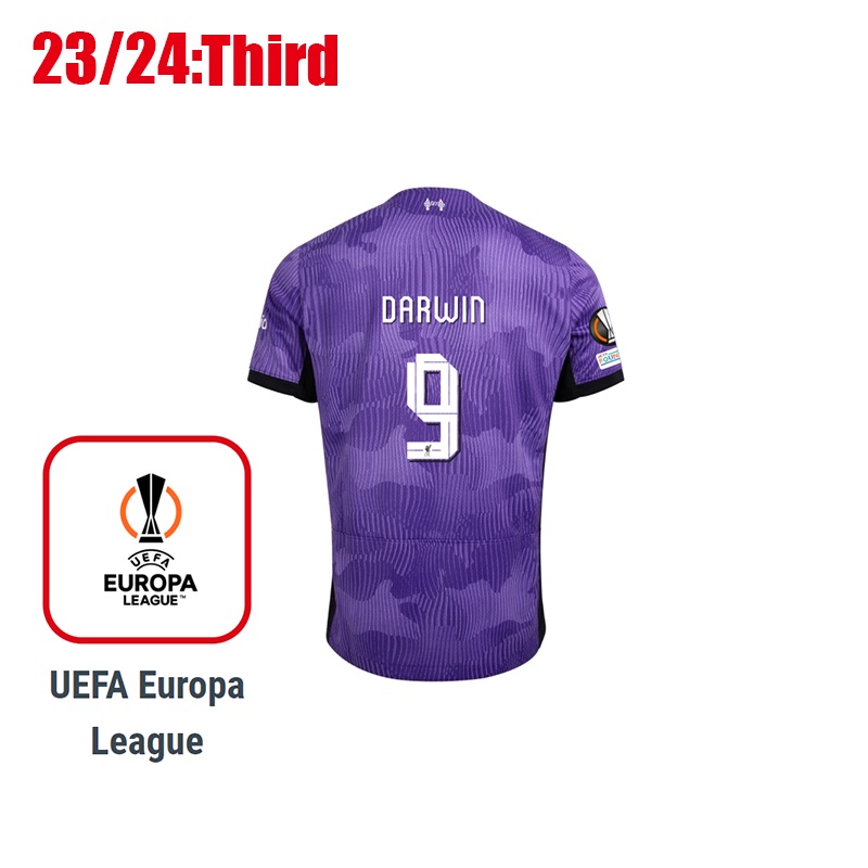 Áo Thun Bóng Đá Sân Khách liverpool 23 / 24  2023 / 2024 m.salah mac allister luis diaz Virus darwin Szoszlai