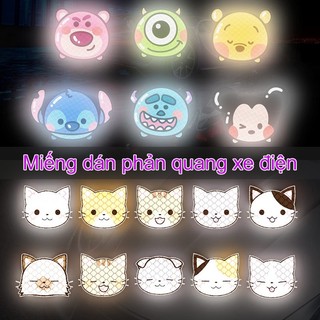 Hình dán phản quang xe máy hoạt hình/trang trí xe điện/miếng dán trang trí che vết xước thân xe