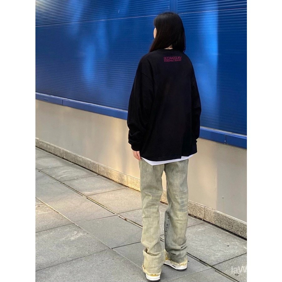 Áo Nỉ Dài Tay Form Rộng Phong Cách hip hop Đơn Giản Dành Cho Nam