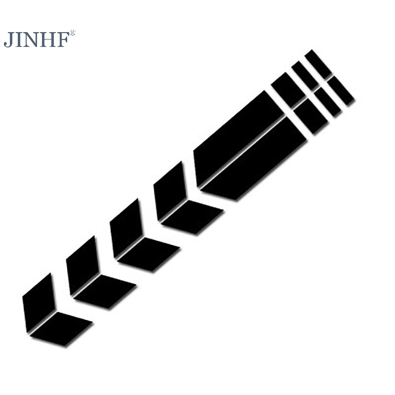 FENDER Jinf Đề Can Phản Quang Dán Trang Trí Xe Máy / Xe Hơi Cảnh Báo Hình Mũi Tên Kẻ Sọc Chống Thấm Nước Thông Dụng