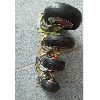 Bánh xe cao su đen nhiều kích cỡ, bánh xe đẩy