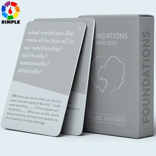 Dear young married couple foundations card deck conversation starters - 52 questions and tips to become connected - cards game
