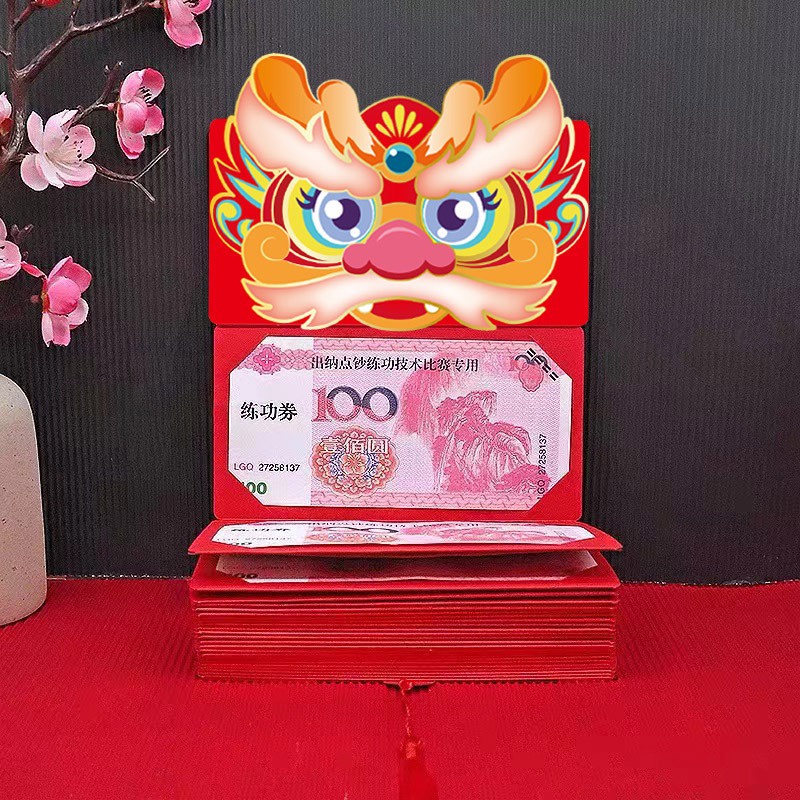 Set 6 / 10 Bao Lì Xì Đỏ angpao Phong Cách Trung Hoa 2024