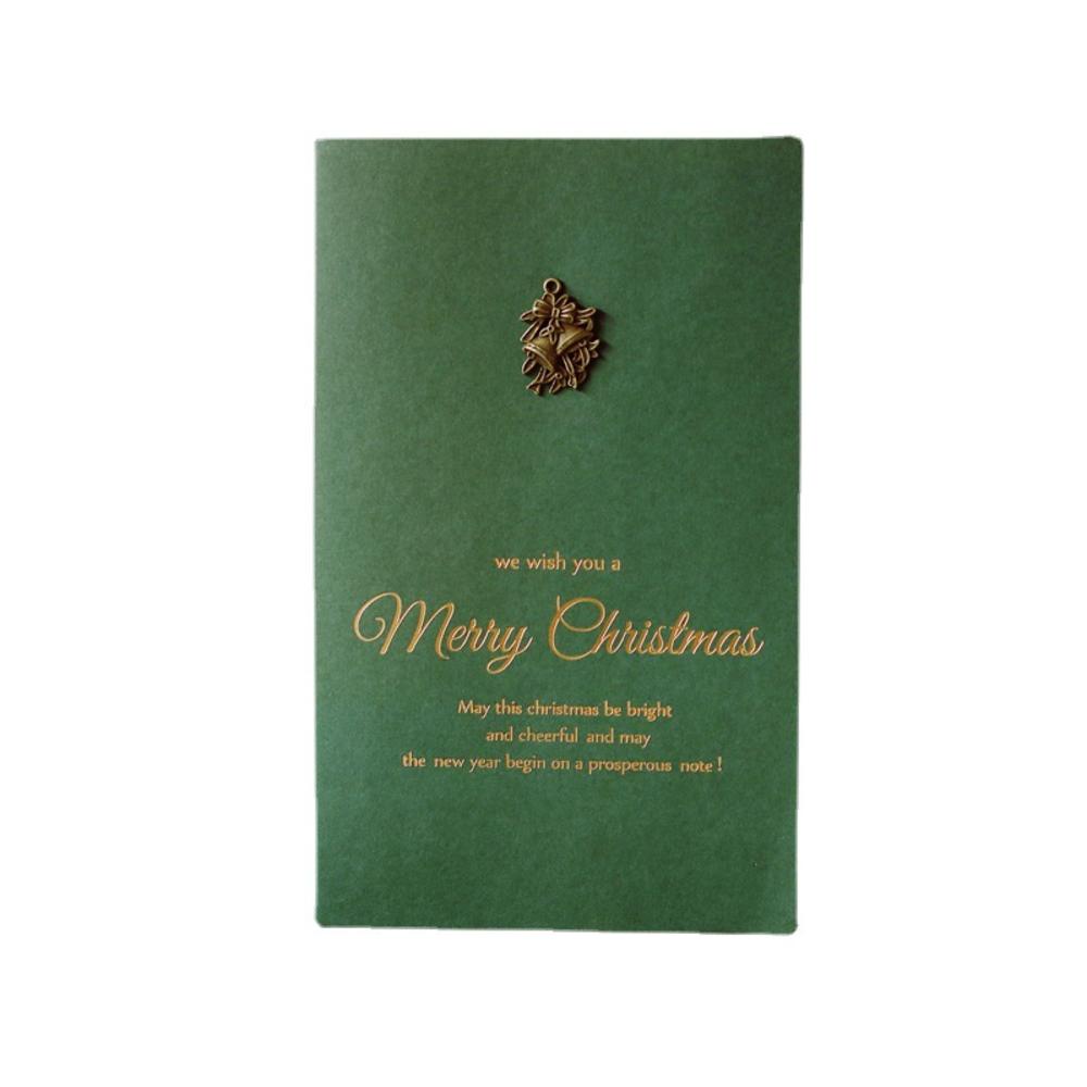 Thiệp Chúc Mừng Giáng Sinh Dập Nổi Màu Vàng Kèm Phong Bì