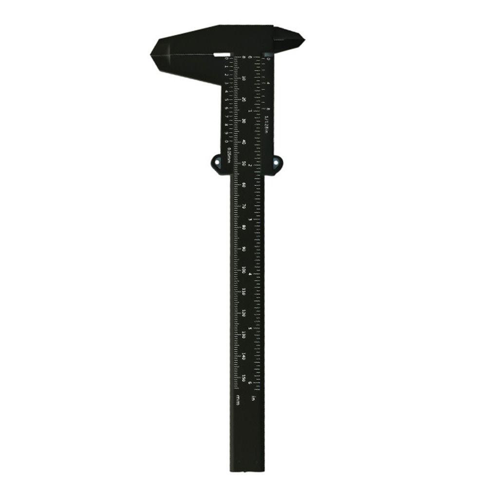 Muvako Set 5 Thước Cặp Kẹp mini 6inch 150mm Bằng Nhựa Màu Đen