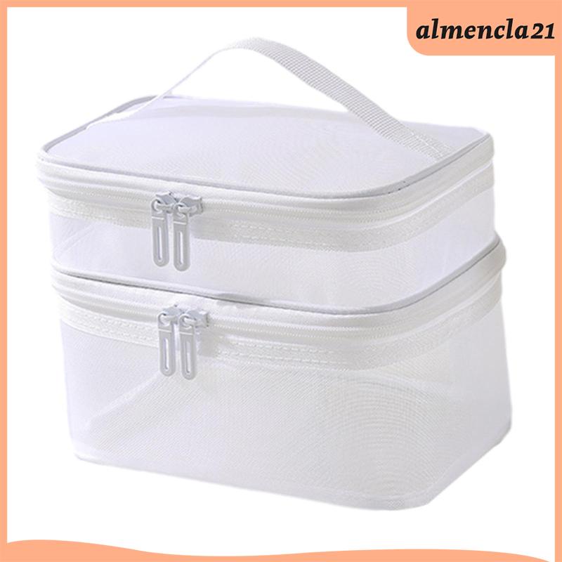 Túi Đựng Dụng Cụ Trang Điểm Hai Lớp Cho Nữ