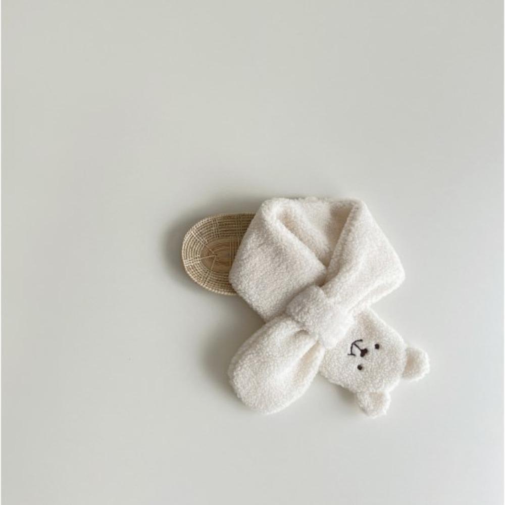 Leifly set Găng Tay Và Khăn Choàng Lông Cừu Mềm Mại Màu Trơn Thoáng Khí Giữ Ấm Mùa Thu Đông Dành Cho Trẻ Em