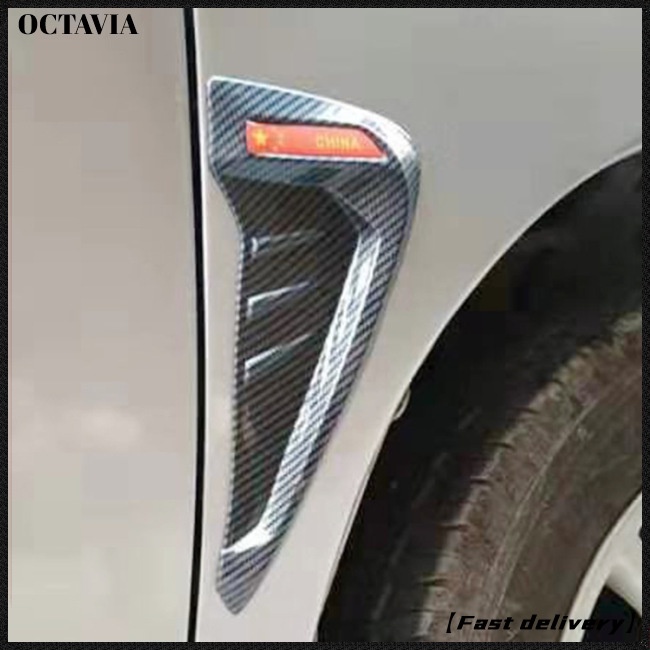 Bộ 2 Miếng Dán Cao Su Đen Hình Cá Mập Trang Trí Lỗ Thông Gió Xe Hơi