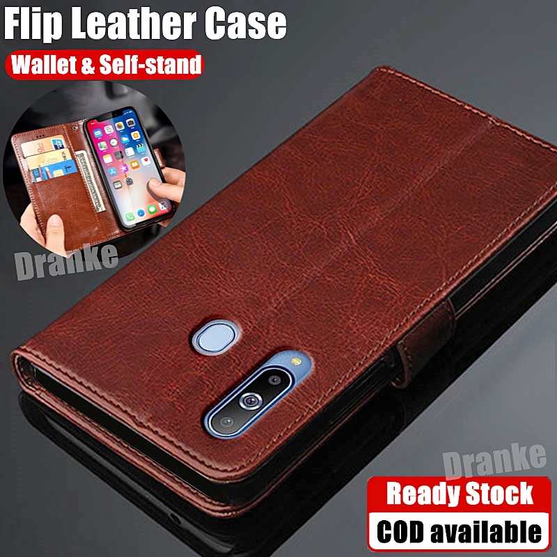 Bao Da Điện Thoại Nắp Lật Kèm Ngăn Đựng Thẻ Chống Sốc Cho samsung galaxy a8s a9 pro 2019 6.4 inch sm