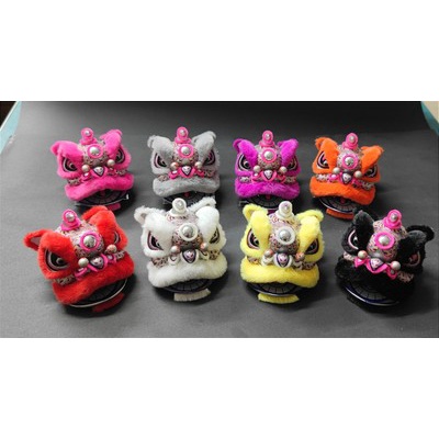 Đầu Lân Mini Trưng Bày Trang Trí Xe Hơi - Chế tác thủ công - Đường nét tinh xảo Tặng Ô Tô
