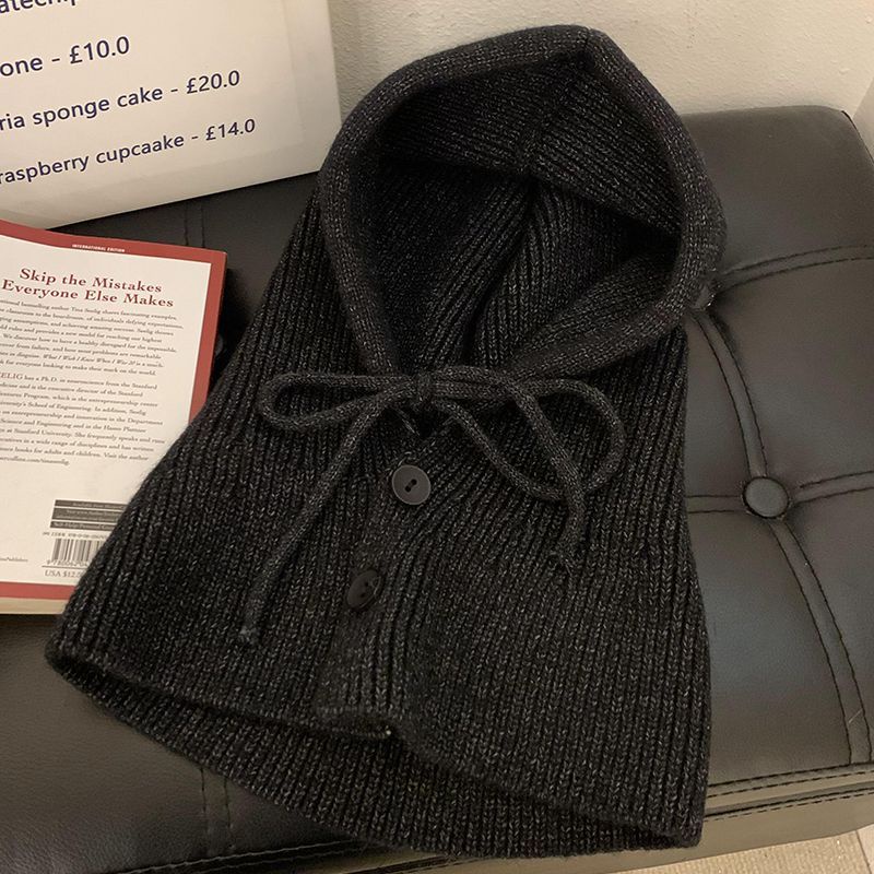 Mũ Len Kèm Khăn Choàng Cổ Giữ Ấm Mùa Đông Thời Trang Cho Nữ