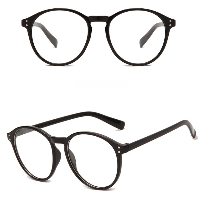 Kính Mát Gọng Tròn Màu Đen Chống Bức Xạ Phong Cách vintage Thời Trang Cho Nam Nữ