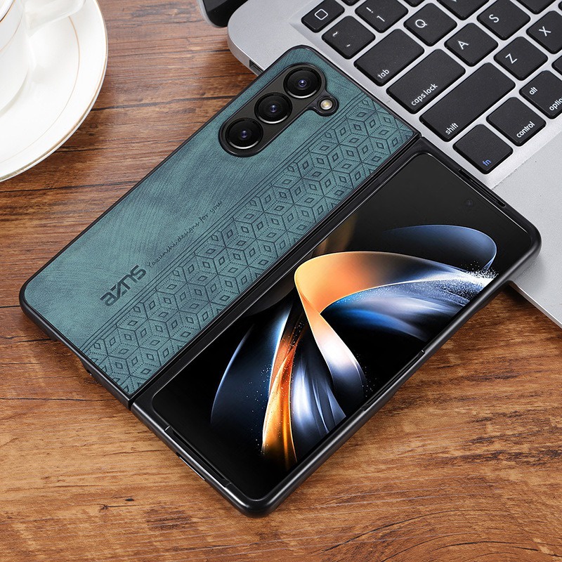 Bao Da Điện Thoại pu Cao Cấp Họa Tiết Hình Học Cho samsung galaxy z fold 5 4 3 fold5 fold4 fold3 5g Ốp