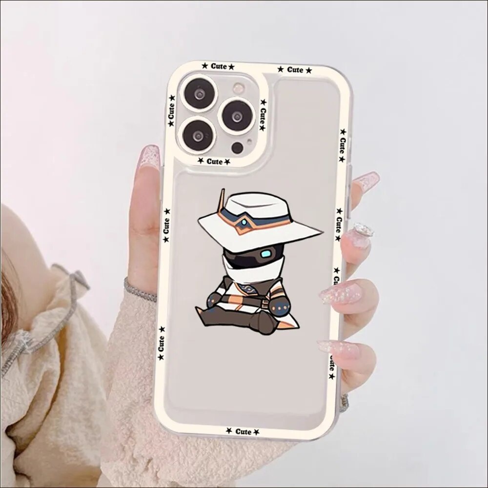 Ốp lưng iphone cạnh vuông Cute Cartoon Valorant Champer 8plus/x/xs/11/12/pro/max/plus/promax