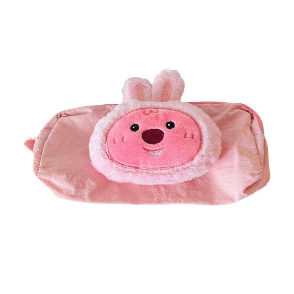 Keene Looopy Túi Đựng Bút Bằng polyester Phủ Lông Họa Tiết Hoạt Hình Dễ Thương