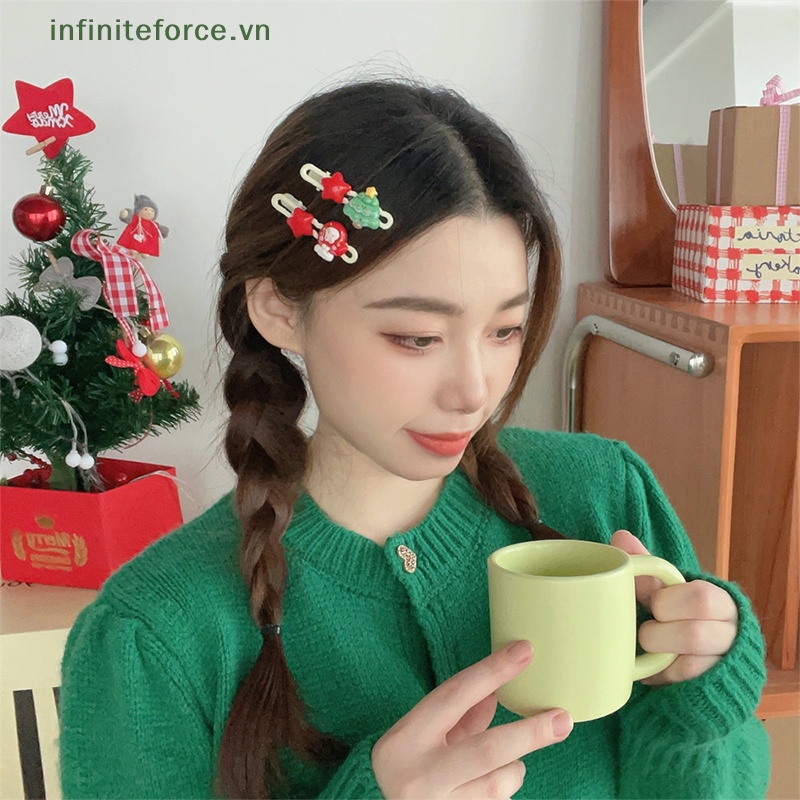 Dây Buộc Tóc Hình Ông Già Noel / Tuần Lộc Hoạt Hình Dễ Thương Độ Co Giãn Cao