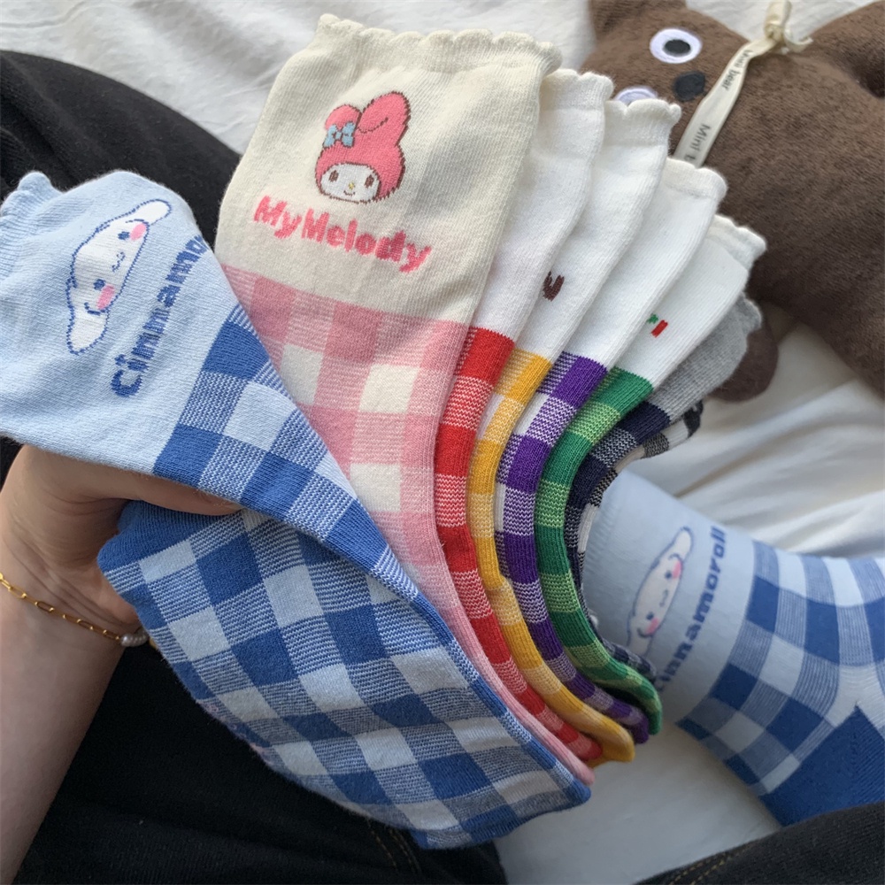Sock sanrio kuromi melody cinnamoroll Ca Rô Vớ