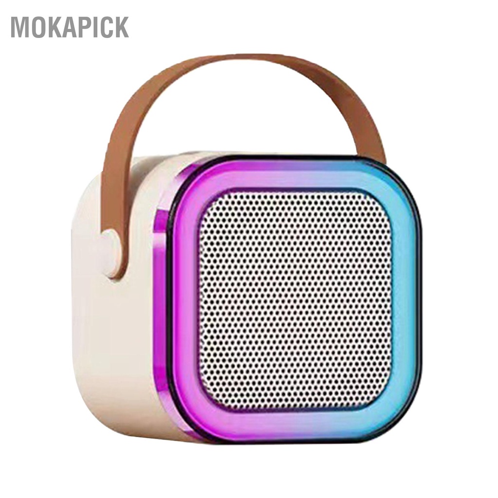 Karaoke Máy karaoke mini Với Hiệu Ứng Ánh Sáng Không Dây Kèm Pin Tiện Dụng